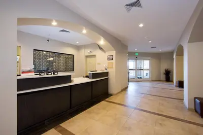 a lobby of a hospital with a waiting room at Candlewood Suites Greeley by IHG in Greeley