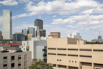 a view of a city skyline with tall buildings at Element Denver Downtown East in Denver
