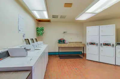 a kitchen with white counters and appliances in a room at Timber Ridge 203 in Silverthorne