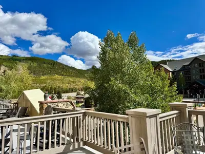 a view from the balcony of a house at Expedition Station 8589 by SummitCove Lodging in Keystone