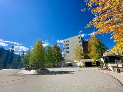 an empty street in front of a building at Saints John 2526 by SummitCove Lodging in Keystone