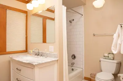a bathroom with a sink and a toilet at 1320 Tennis Townhome Townhouse in Keystone