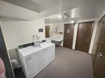 a hospital room with a sink and a desk at CC19 Chateau Claire condo in Dillon