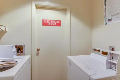 an electric room with a sign on the door at Wild Irishman 1080 in Dillon