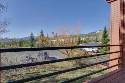 a view from the balcony of a house at Silverthorne Condo Patio, Mtn Views, Pool Access! in Silverthorne