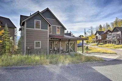 a house that is sitting on the side of a street at Winter Park Area Cabin, Hot Tub and Mountain Views! in Fraser