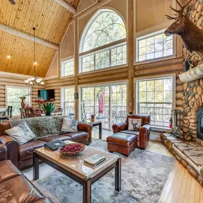 Secluded Log Cabin with Game Room and Forest Views