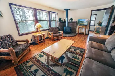 a living room with a couch and a table at Stonehaven Home by Rocky Mountain Resorts- #3384 in Estes Park