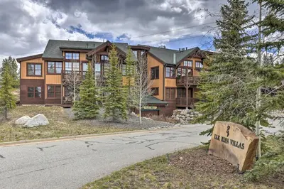 a large house with a sign in front of it at 3 Mi to Keystone Resort Condo with Mountain View in Keystone