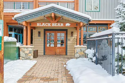 a black bear inn in the snow at Black Bear 2 Bed 2 Bath BBCS in Dillon