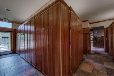 a wood paneled hallway in a house at Black Bear 2 Bed 2 Bath BBCS in Dillon
