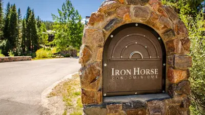 a iron horsevenants door on the side of a road at Iron Horse C5083 condo in Winter Park