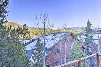 a house in the mountains with snow on the roof at Mountain View Retreat, Walk to Winter Park Gondola in Winter Park