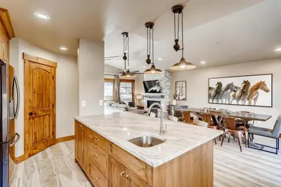 a kitchen with a sink and a counter top at Estates on Galena #8 townhouse in Frisco