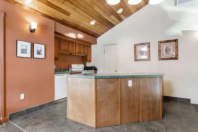 a kitchen with a counter top in a room at Lake Cliffe E-305 - Dillon in Dillon