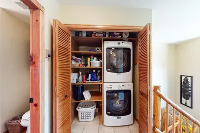 a laundry room with a washer and dryer at Dillon Dreamscape in Dillon