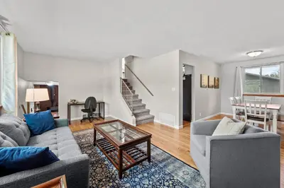 a living room with a couch and a table at 5632 Field St in Arvada