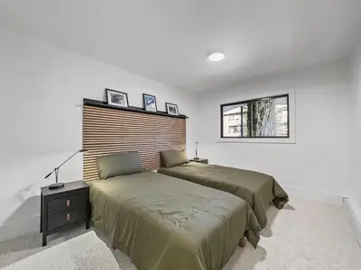a bedroom with a large bed and a window at A304 Lake Cliffe condo in Dillon
