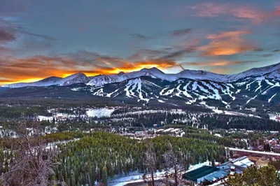 a view of a mountain range with snow covered mountains at Watch Hill Condos Unit 614 in Silverthorne