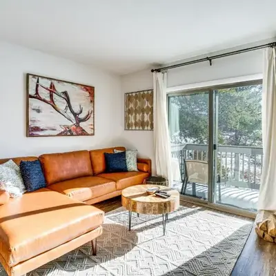 Condo with Balcony and Views - Steps to Ski Shuttle!