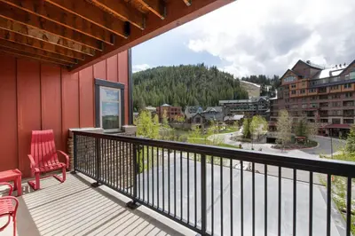 a balcony with a view of a mountain at Winter Park FF Premium Rated Condo 4340 in Winter Park
