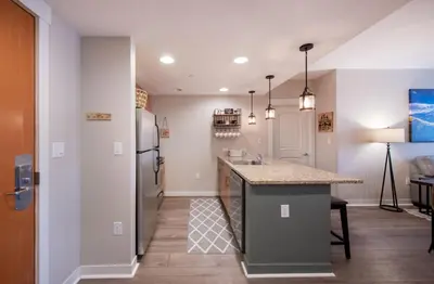 a kitchen with a sink and a counter top at Winter Park FF Premium Rated Condo 3511 in Winter Park
