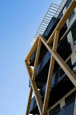 an office building with a ladder on the side of it at LoHi Clubhouse - Cityscape Panorama - Central LoHi in Denver