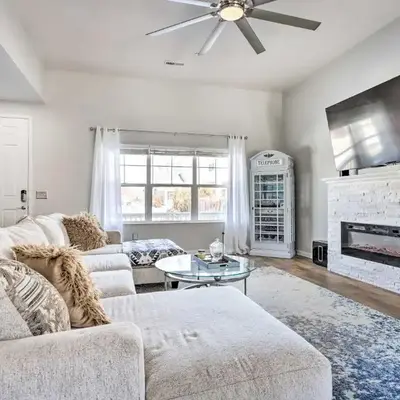 Modern-Chic Englewood Home with Yard and Office!