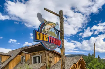 a sign for a kings buffalo restaurant in front of a building at Moose Ridge Cabin cabin in Grand Lake