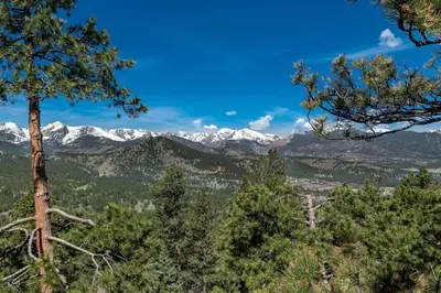 a view of the mountains from the top at Cliffview Luxury Vacation Rental at Windcliff home in Estes Park