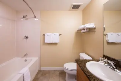 a bathroom with a tub and a toilet and a sink at Winter Park FF Premium-Rated 4443 in Winter Park