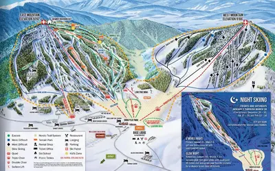 a map of a ski resort in the mountains at K-Suite-Mt View-Resort-Pool-Hot Tub-Near RMNP & WP in Granby
