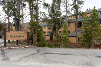 a sign in front of a building with a building at North Keystone 2 Bedroom Near Conference Center in Keystone