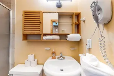 a bathroom with a sink and a toilet and a shower at North Keystone 3 Bedroom Near Conference Center in Keystone