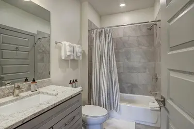 a bathroom with a sink and a toilet and a shower at Clearwater Lofts by Vail Resorts in Keystone