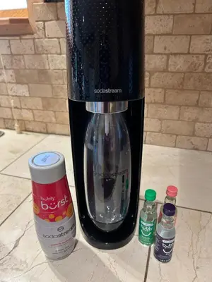 a blender sitting on top of a counter at Hot Tub! Pets Ok! Perfect Estes Park Getaway, Walk to Town 3 Kings!#3337 in Estes Park