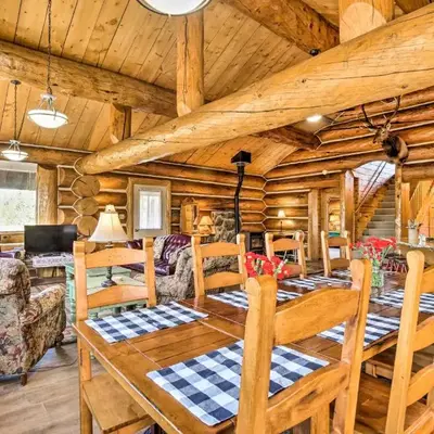 Less Than 1 Mi to Lake Granby Log Cabin with Fire Pit