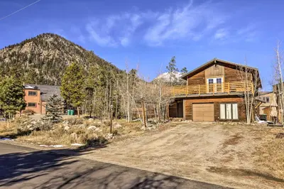 a house on the side of a dirt road at 7 Mi to Skiing! Mtn-View Hot Tub Haven in Frisco in Frisco
