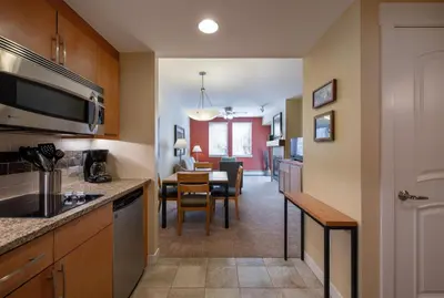 a kitchen and living room with a dining room at Winter Park FF Premium-Rated 3305 in Winter Park