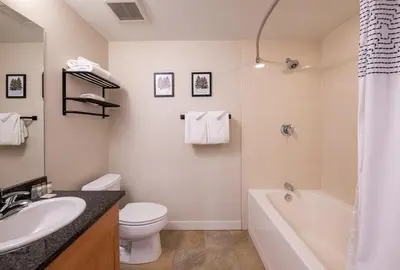 a bathroom with a toilet and a tub and a sink at Winter Park FF Premium-Rated 4669 in Winter Park