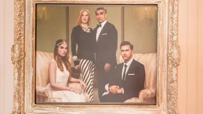 a painting of a family in a picture at Sloans Lake Walk to eateries bars Free parking in Denver
