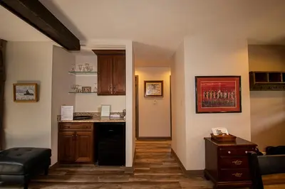 a kitchen with a sink and a counter top at Hi Country Haus Unit 2121 in Winter Park