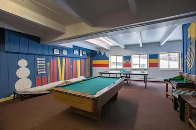 a billiard room with a pool table in it at Lake View Condo: Walk To Downtown/Lake Dillon in Dillon