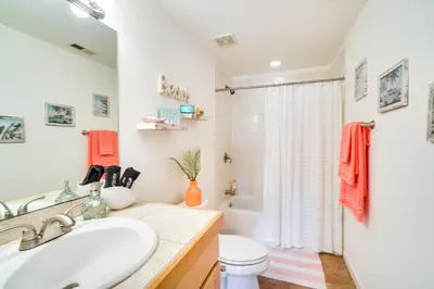 a bathroom with a sink and a toilet at Near Red Rocks Golden Getaway with Deck! in Golden