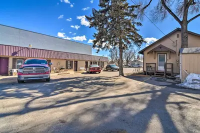 a parking lot in front of a building at Pet-Friendly Loveland Vacation Rental! in Loveland
