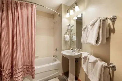 a bathroom with a sink and a toilet and a shower at Zephyr Mountain Lodge, Condo - 3 Bedroom Select-Rated Condo 1609 condo in Winter Park