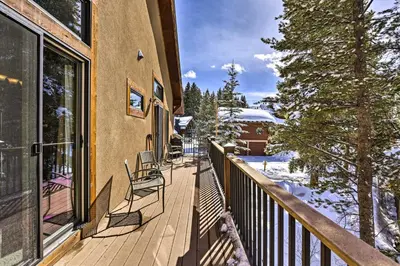 a balcony of a house with chairs on it at Mountainside Winter Park Ski Home with Hot Tub in Winter Park