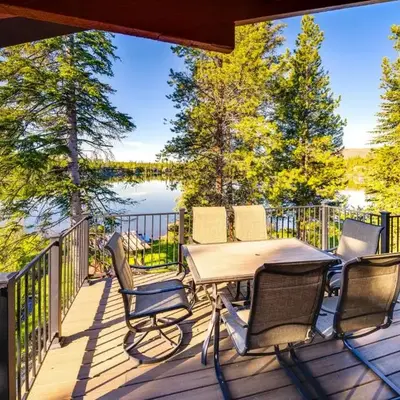 Hot Tub and Mtn Views Waterfront Grand Lake Cabin!