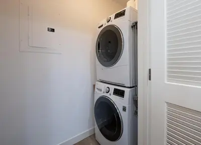 a washing machine and a dryer in a room at Premium Unit 4575-Fraser Crossing Founders Pointe condo in Winter Park